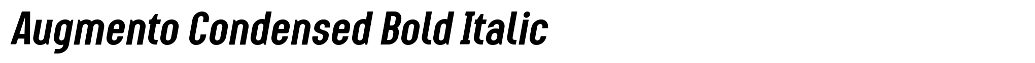 Augmento Condensed Bold Italic image
